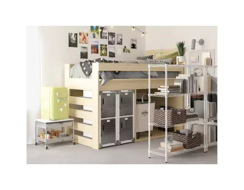 Panier à linge commercial roulant en toile blanc naturel, 22P x 16L x 27H