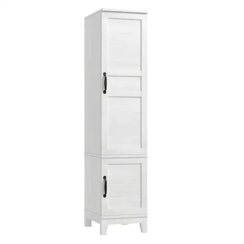 Armoire penderie avec portes, armoire en bois de 72 po avec tringle de suspension, armoire de rangement étroite et haute avec étagères réglables