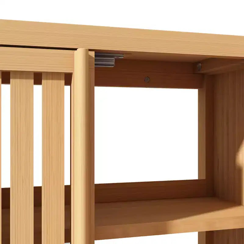 Armoire de salle de bain murale en bambou - Boîte de rangement pour toilettes