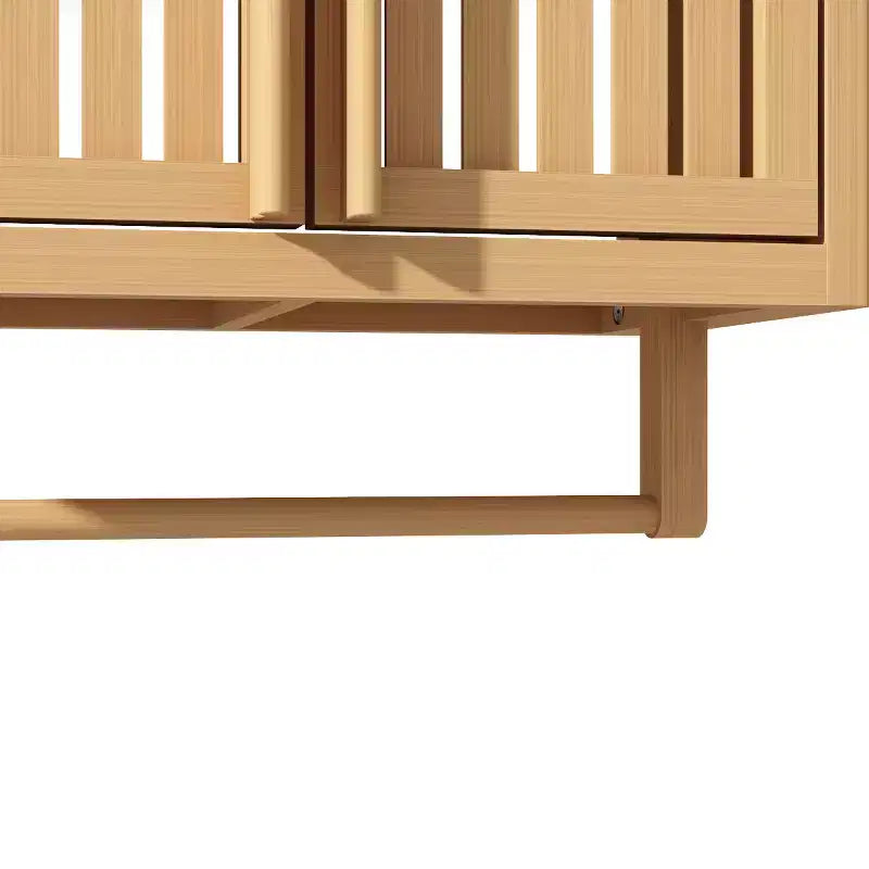 Armoire de salle de bain murale en bambou - Boîte de rangement pour toilettes