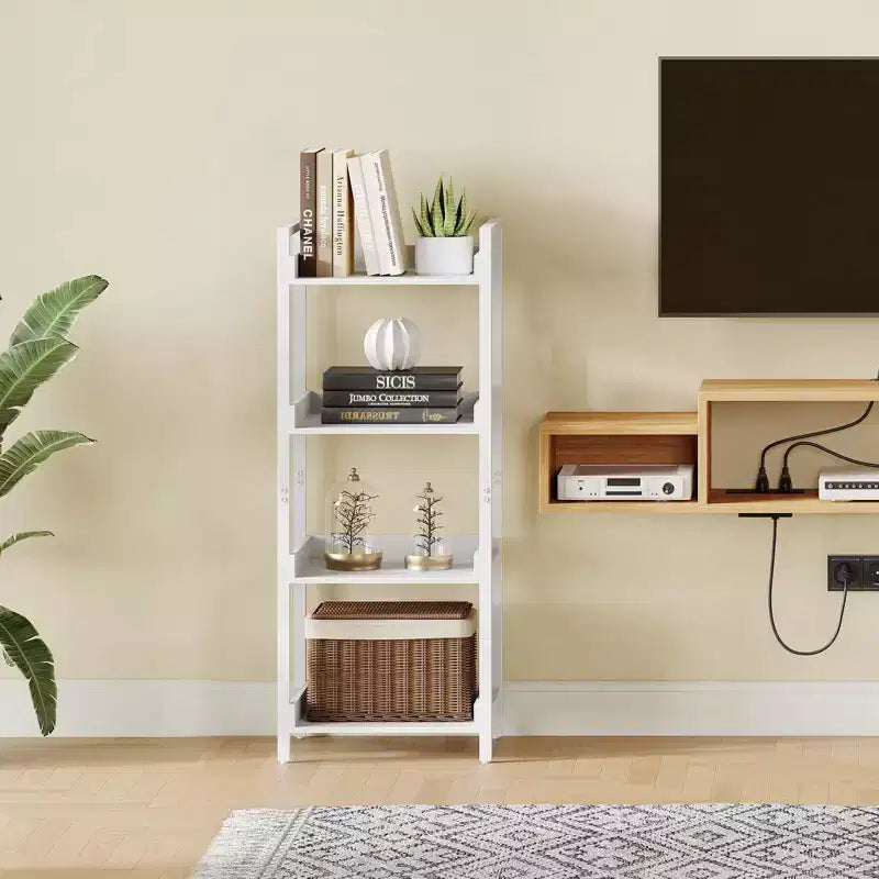 Bibliothèque de style moderne, bibliothèque, étagère haute de rangement d'angle pour bureau à domicile, chambre, cuisine, salon