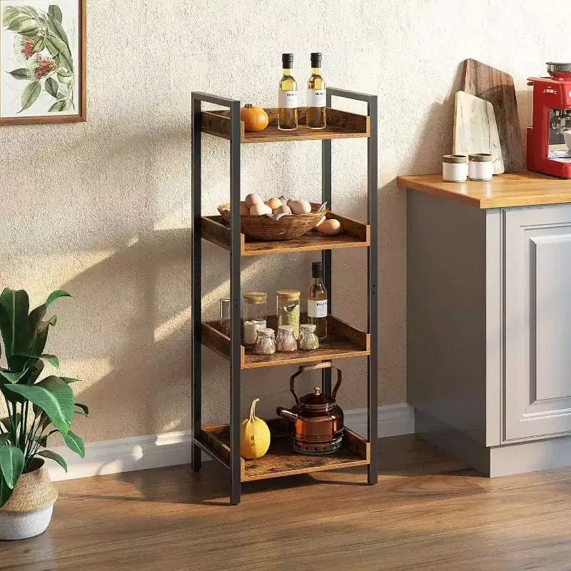 Bibliothèque de style moderne, bibliothèque, étagère haute de rangement d'angle pour bureau à domicile, chambre, cuisine, salon