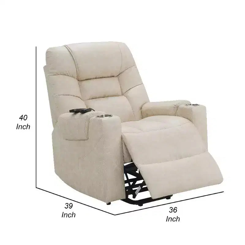 Fauteuil inclinable électrique releveur avec massage chauffant, similicuir gris