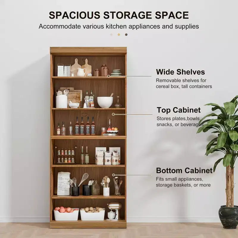 Étagère sans portes en bois 36x31x16 Meuble de rangement pour livres et bureau pour cuisine, chambre, entrée, salon, salle à manger Naturel