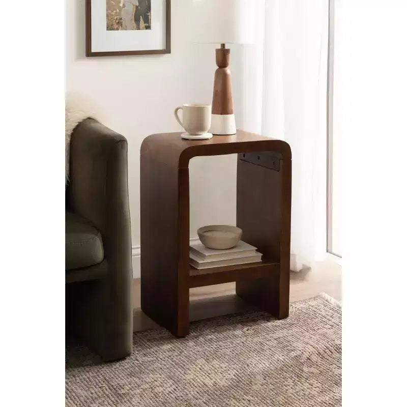 Table d'appoint Arch, 16x12x24, Noyer brun