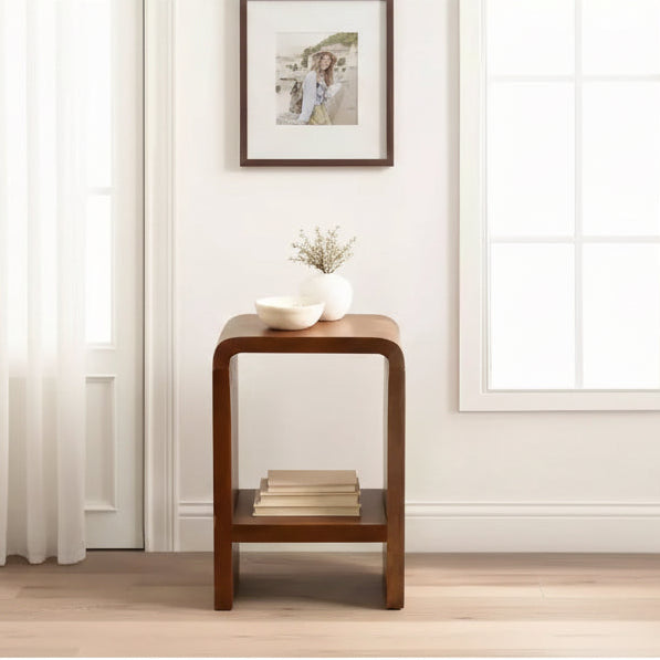 Table d'appoint Arch, 16x12x24, Noyer brun