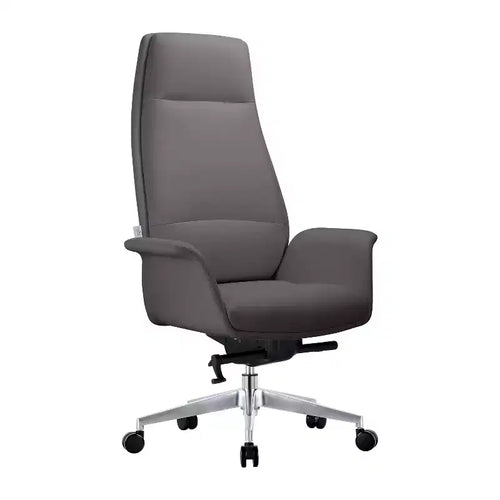 Fauteuils de bureau ergonomiques de 94 cm de haut à hauteur fixe avec siège en similicuir noir et support lombaire