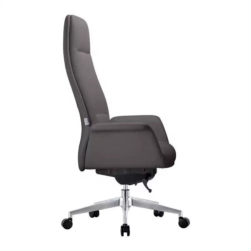 Fauteuils de bureau ergonomiques de 94 cm de haut à hauteur fixe avec siège en similicuir noir et support lombaire