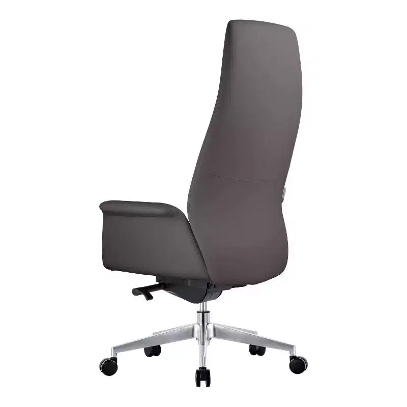 Fauteuils de bureau ergonomiques de 94 cm de haut à hauteur fixe avec siège en similicuir noir et support lombaire