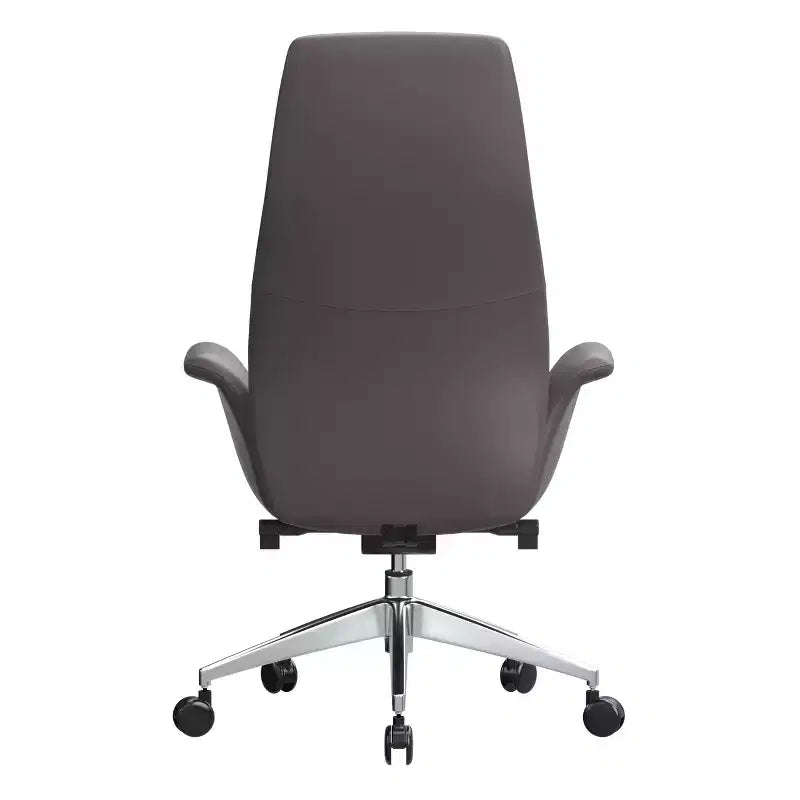 Fauteuils de bureau ergonomiques de 94 cm de haut à hauteur fixe avec siège en similicuir noir et support lombaire