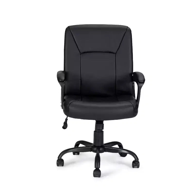 Chaises de bureau ergonomiques en similicuir doré, hauteur réglable 46 po, assise pivotante