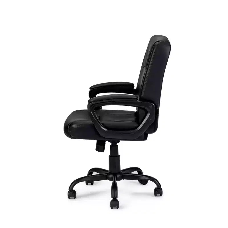 Chaises de bureau ergonomiques en similicuir doré, hauteur réglable 46 po, assise pivotante