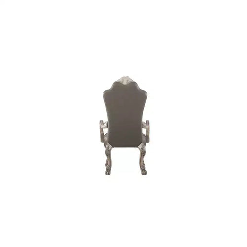 Lot de 2 Chaises Dresden 66 cm Blanc Os Vintage - Acme Furniture : Pieds griffes, Clous décoratifs, Cadre en bois