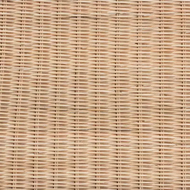 Banc d'appoint en rotin naturel et acajou marron - Bali & Pari : Tressé à la main, aucun assemblage requis