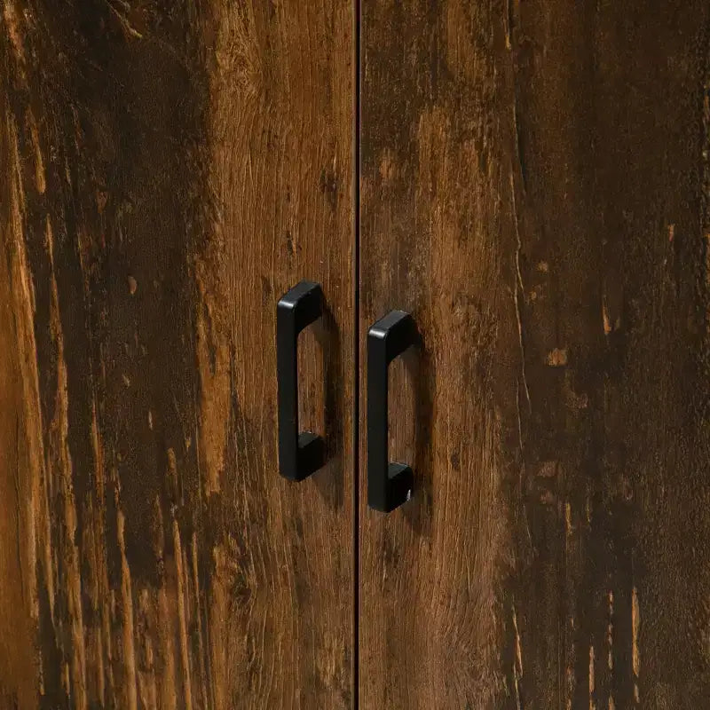 Bahut industriel, armoire de rangement de cuisine avec étagères réglables pour salon, chambre, couloir, marron rustique
