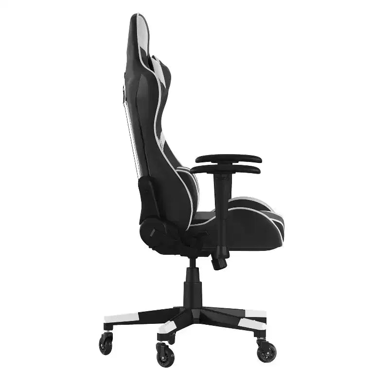 Chaise de bureau de jeu X20 Racing PC réglable avec dossier inclinable et roulettes transparentes