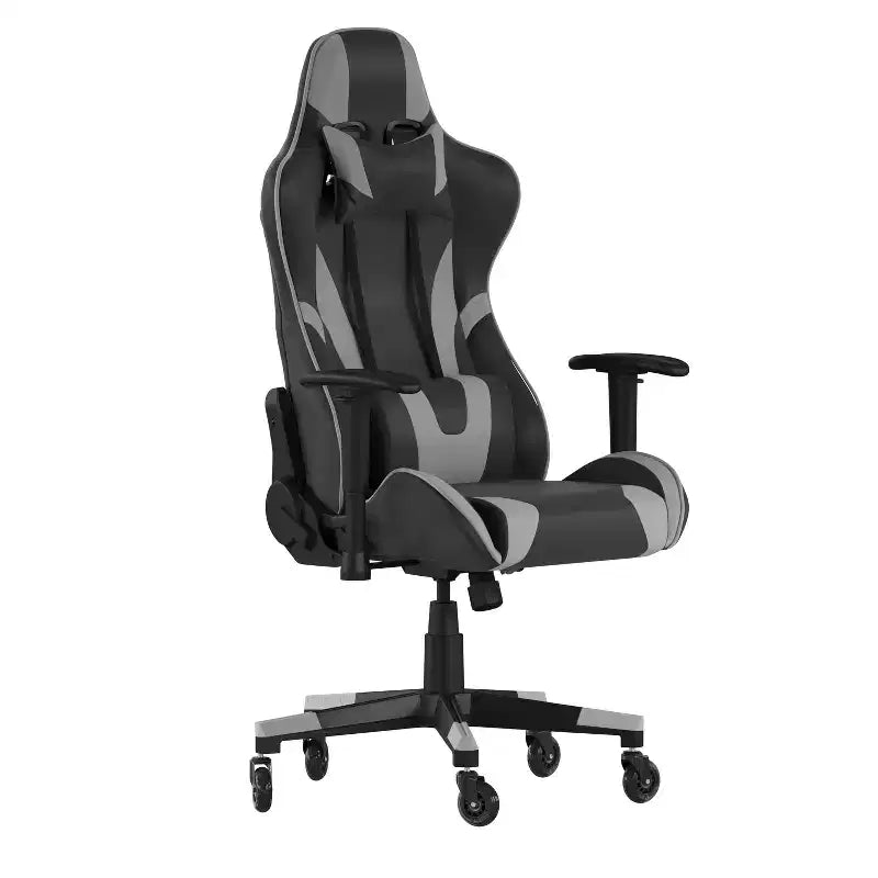 Chaise de bureau de jeu X20 Racing PC réglable avec dossier inclinable et roulettes transparentes